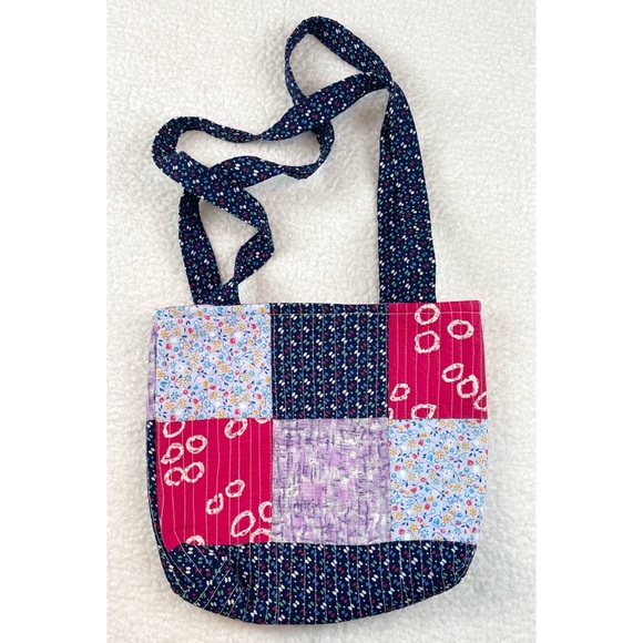 SALLY SAW • Handmade Colorful Patchwork Tote Bag - Picture 2 of 12
